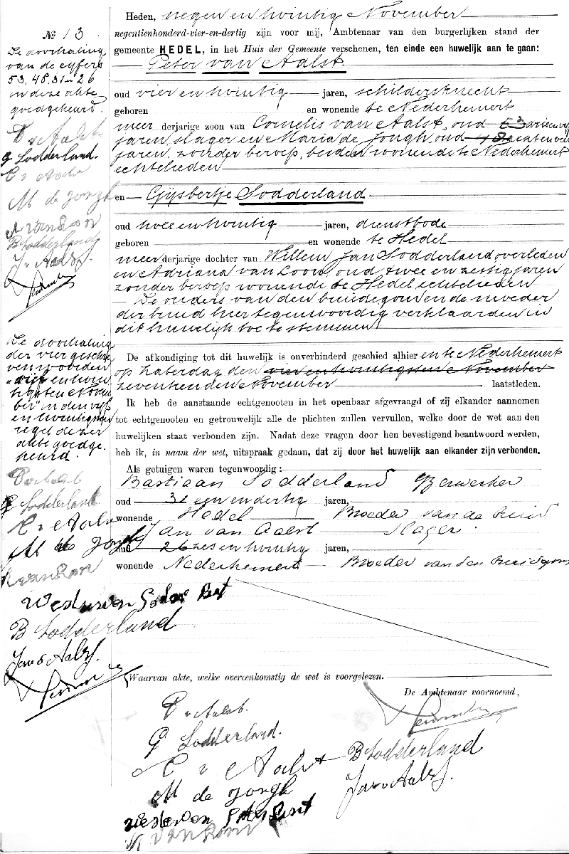 19341129 huw akte 13 Gijsbertje Sodderland - Peter v Aalst